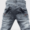 Stretchable Plain Pant In Jeans Stuff Light Blue Color For Boy/Baby - Image 5