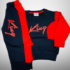 Red Cotton fleece king tracksuit kids - Image 4