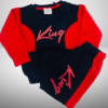 Red Cotton fleece king tracksuit kids