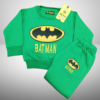 Green cotton fleece batman tracksuit kids