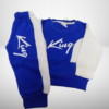 Blue Cotton fleece king tracksuit kids - Image 4